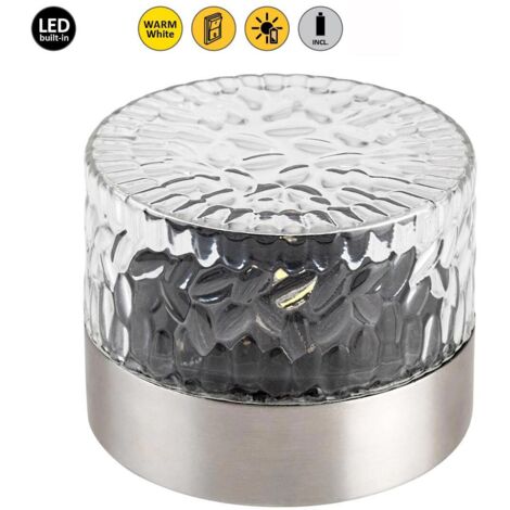 LED in acciaio inossidabile in acciaio inossidabile in acciaio inossidabile in acciaio solare 0,5 W IP44 3000K H: 6 cm Ø8 cm