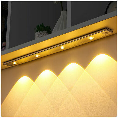 LED Indoor Motion Sensor Cupboard Light, Wireless Kitchen LED Strip Light, USB Rechargeable Cabinet Light, LED Night Light - [Energy Class A+++]