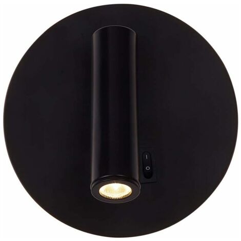 LED indoor wall light, for reading LED flexible reading lamp (3 + 6W） LED reading light wall light with switch Warm white 3000K Modern, Diameter: 14 cm [Energy class A +]