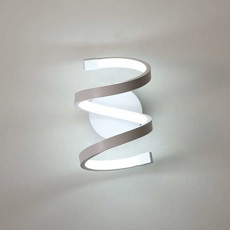 LED-Innenwandleuchte, 18 W, weiße Spiralwandleuchte, moderne Wandleuchte für Schlafzimmer, Flur, Büro