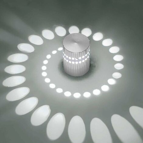LED-Innenwandleuchte mit modernem Effekt, 3 W, kühles weißes Aluminium, dekorative Wandleuchte für Kinderzimmer, Flur, Hotel, Restaurant, Küche, Esszimmer, Betterlife