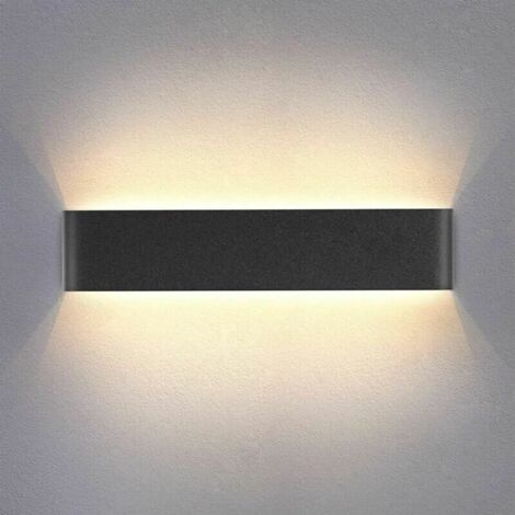 LED Innenwandleuchte Schwarz 14W 3000K Warmweiß Wandleuchte Modernes Design AC 220V für Schlafzimmer Wohnzimmer Treppe Korridor Acryl 40CM