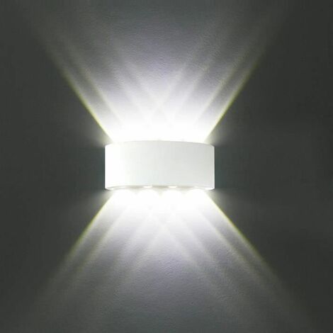 LED-Innenwandleuchten, moderne wasserdichte 8-W-Lampe für Schlafzimmer, Flur, Wohnzimmer (kühles Weiß)