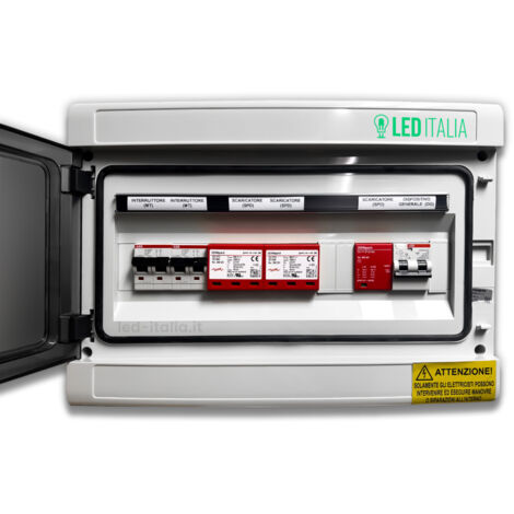 LED Italia Panel AC/DC 6kW 2/2 32A 230V-20A-600VDC IP65 18 Mod. ABB/DEHN
