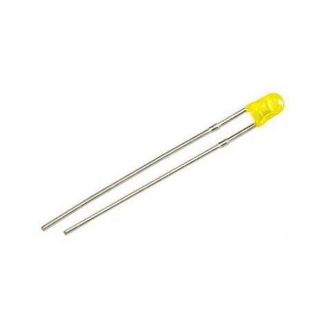 LED Jaune, Traversant, 3 mm, 1,6 2,6 V