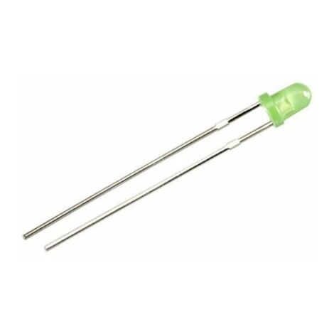LED Jaune, vert, Traversant, 3 mm, 1,6 2,4 V