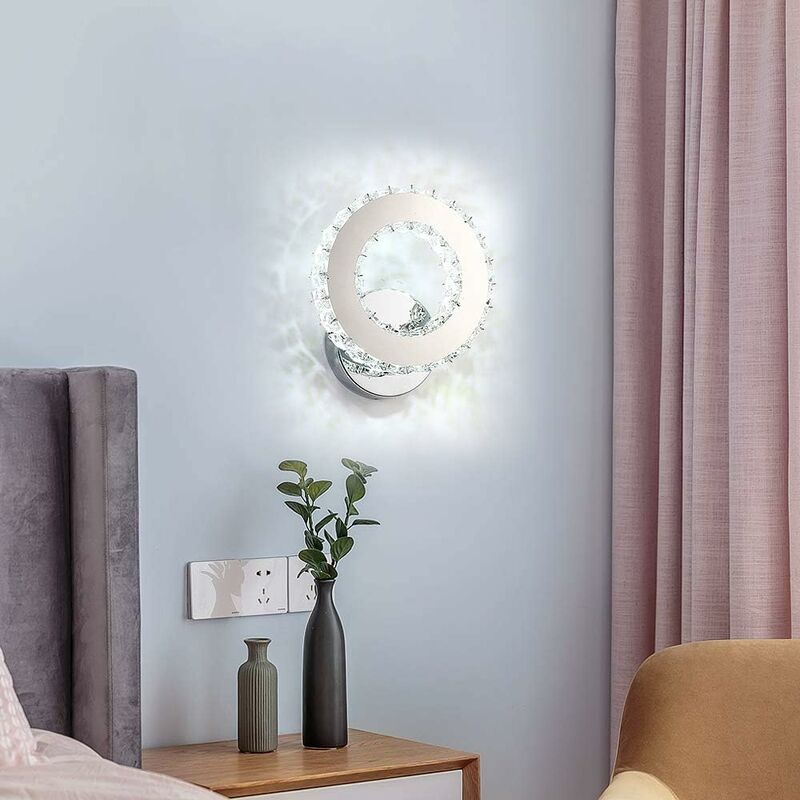 Image of Comely - led K9 Crystal Wall Light Lampada da parete 16 w Lampada a parete per soggiorno corridoio camera da letto, luce bianca fredda [Classe di