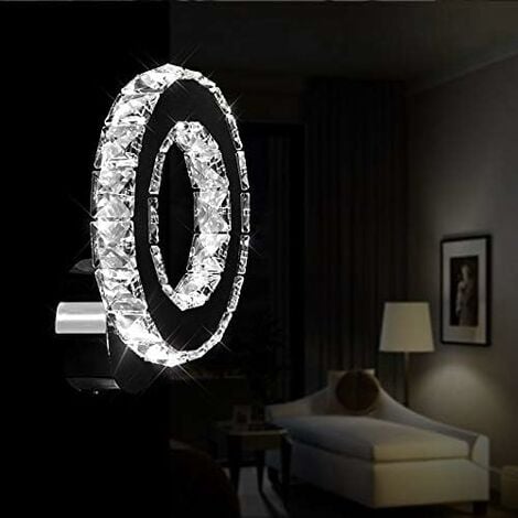 COMELY LED K9 Crystal Wall Sconce, 16W Wall Sconce, Wall Lamp for Living Room Bedroom Hallway, Cool White Light