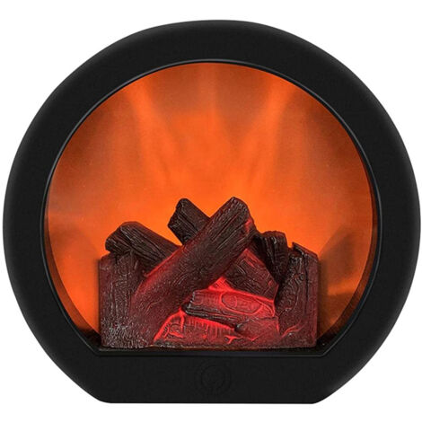 LED-Kaminlaterne mit realistischer Flamme und Touch-Steuerung – Dekorative Schreibtischlampe
