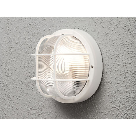 LED Kellerleuchte für Wand-& Deckenmontage Ø18,5cm, Weiß