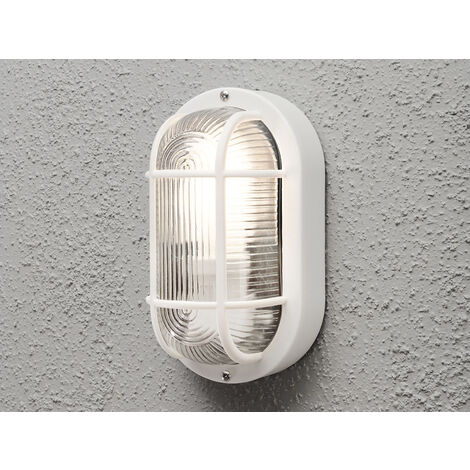 LED Kellerleuchte für Wand-& Deckenmontage Weiß, Höhe 20cm
