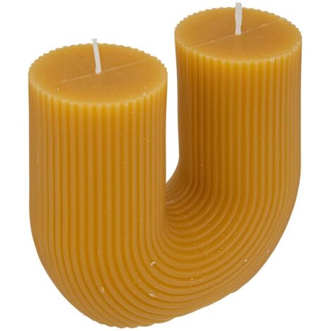 LED-Kerze Demi senfgelb - 400g