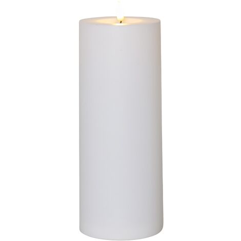 LED-Kerze ,Flamme Rak, outdoor, weiß, 27cm