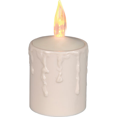 LED Kerze -Paula', Creme, 11,5cm