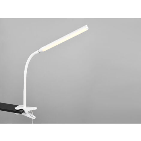 LED Klemmleuchte NEVADA Weiß dimmbar & 3 Lichtfarben, Höhe 38-69cm