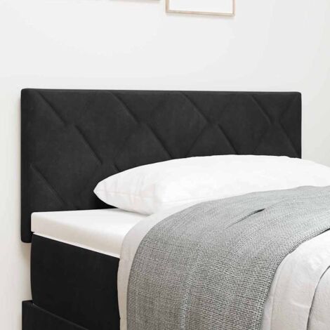 LED Kopfteil mit LED-Lichtleisten Schwarz 90 cm Samt vidaXL