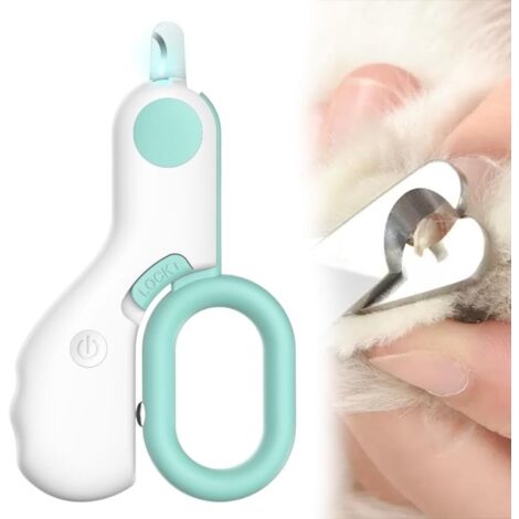 LED-Krallenschere für Haustiere, Katzenkrallenschere mit Licht, Krallenschere für Katzen und Hunde, Krallentrimmer zum einfachen und schmerzfreien Schneiden der Krallen Ihres Haustieres