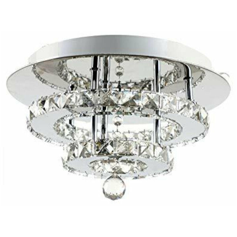 Goeco - LED Kristall Deckenleuchte, 36W Deckenlampe Modern Kronleuchter Pendelleuchte Hängeleuchte Für Wohnzimmer Küchen Schlafzimmer Esszimmer