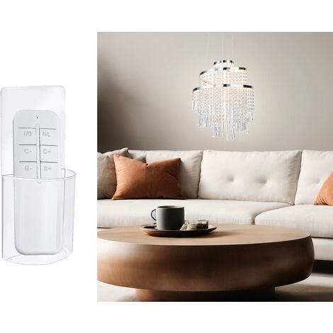 LED Kronleuchter mit Acryl Kristallbehang und Fernbedienung Ø 38cm