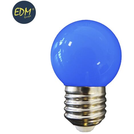 LED-Kugellampe E27 1 W 80 lm blaues Licht ø45 x 69 mm EDM