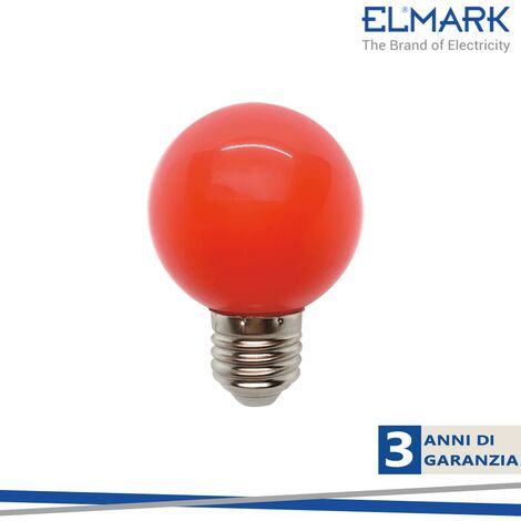 LED LAMPADA GLOBE G60 3W E27  ROSSO