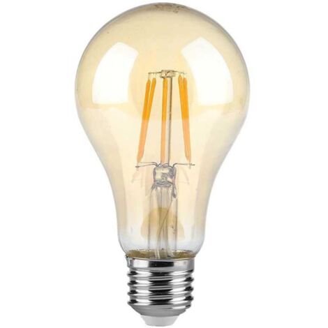 LED LAMPADINA 10W E27 FILAMENTO AMBER COVER 2200K                                                        - Luce CALDA