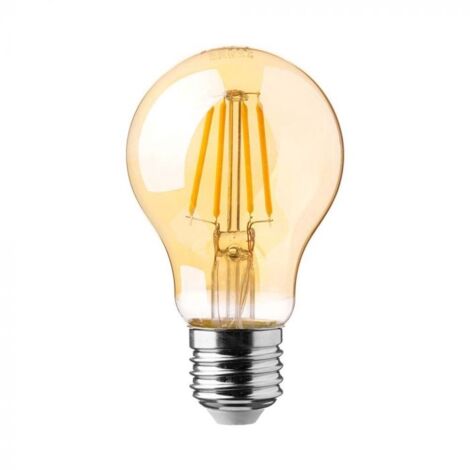 LED LAMPADINA 12W FILAMENTO E27 A60 AMBER COVER 2200K                                                    - Luce CALDA