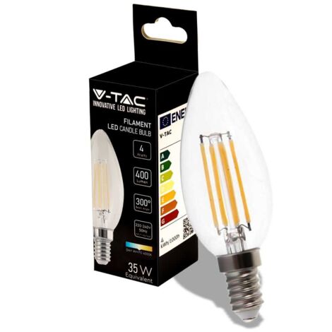 LED LAMPADINA 4W FILAMENTO E14 CLEAR COVER CANDELA 4000K                                                 - Luce NATURALE