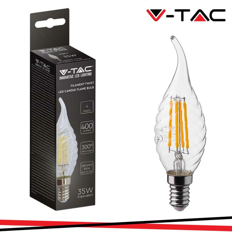Esolution - led lampadina 4W filamento E14 twist