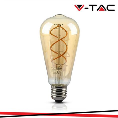V-TAC - LAMPADA PERA LED 8W E27 2200K CON FILAMENTO