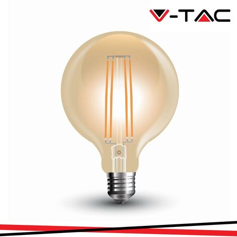LED LAMPADINA 7W FILAMENTO E27 G95 AMBER COVER 2200K                                                     - Luce CALDA