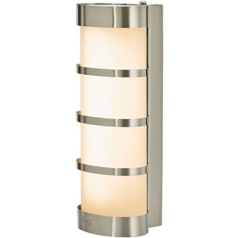 LED Lámpara de pared Led exterior 'Leroy' (Moderno) en Gris hecho de Acero (96 llamas,) de Lucande lámparas de pared LED para exterior aplique, lámpara LED para exterior, aplique para pared