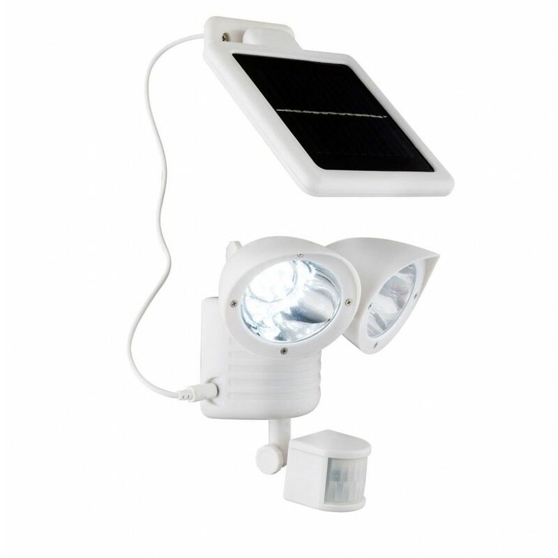 

LED solar exterior fachada jardín luz sensor ajustable blanco batería de 2 llamas Globo 3723S