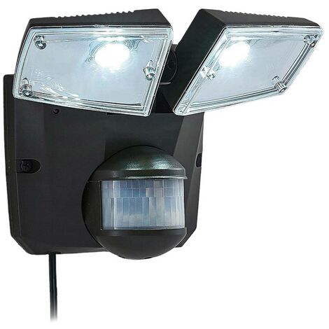 LED Lámpara solar exterior 'Ignaz' (Moderno) en Negro hecho de Plástico (2 llamas,) de Lindby lámparas de pared solares, aplique para exteriores & jardín aplique para pared exterior/ fachada, para - gris oscuro, transparente