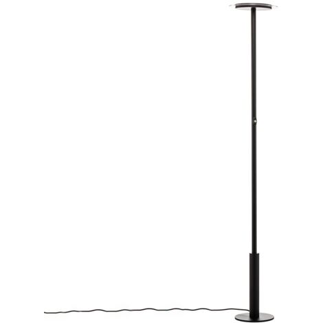 Lámpara de pie regulable, lámparas de pie para sala de estar, lámpara de  pie moderna con pantalla de lino negro, interruptor giratorio, bombilla LED
