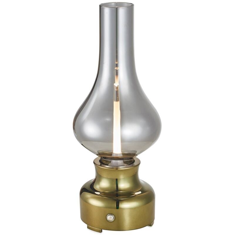 Lindby - led Lampe a poser (Avec variateur d'intensité tactile) à intensité variable 'Maxentius' en verre pour salon & salle à manger