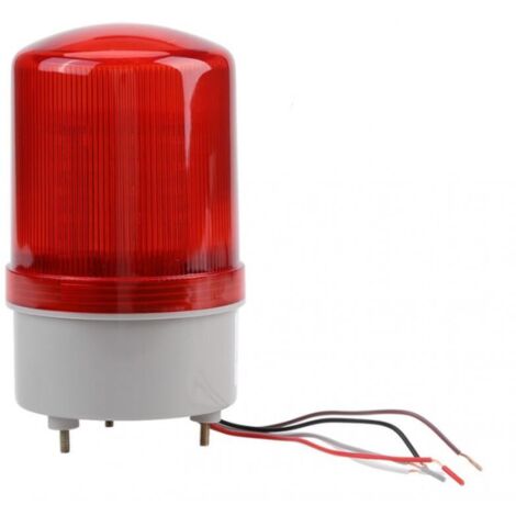 LED Lampe Avertissement d'urgence Flash Rouge Rotatif Voyant Clignotant Gyrophare Stroboscopique d'Alarme Lumière Rouge Rotatif AC220V
