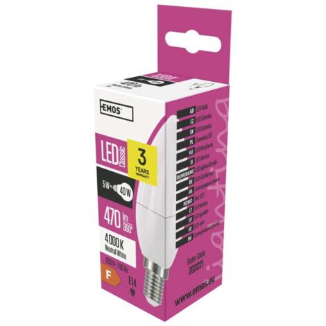 LED-Lampe Classic Kerzenform E14 neutralweiß 5 W
