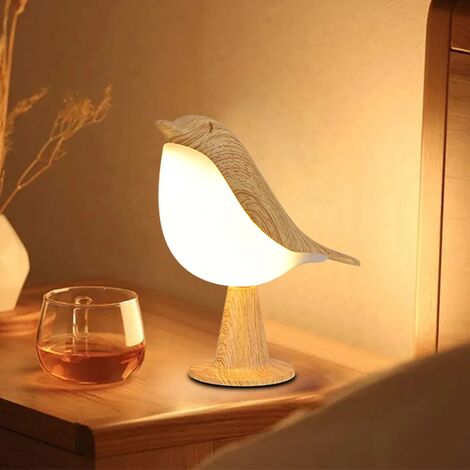 Lampe de Bureau Fille LED Lapin - Rose et Blanc Crème