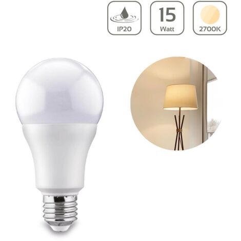 LED Lampe E27 15W A65 matt 1350lm - Lichtfarbe: Warmweiß 2700K
