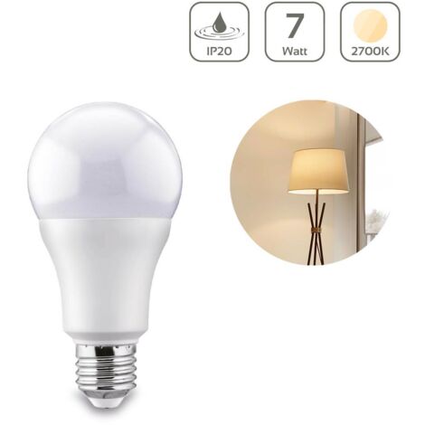 LED Lampe E27 7W A60 matt 610lm 210°Abstrahlwinkel - Lichtfarbe: Warmweiß 2700K