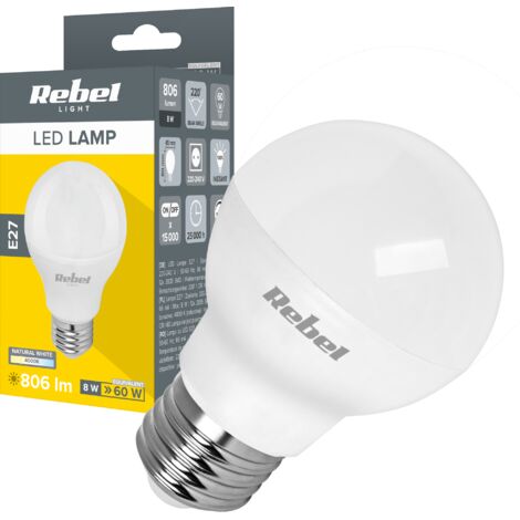 LED-Lampe E27 G45 8W 806lm 4000K Rebel