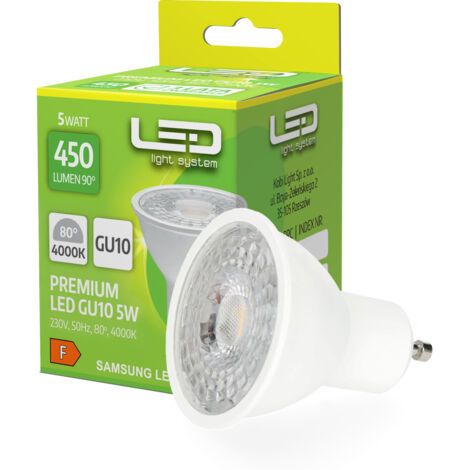 LED-Lampe GU10 5W 4000K 10 Stück.