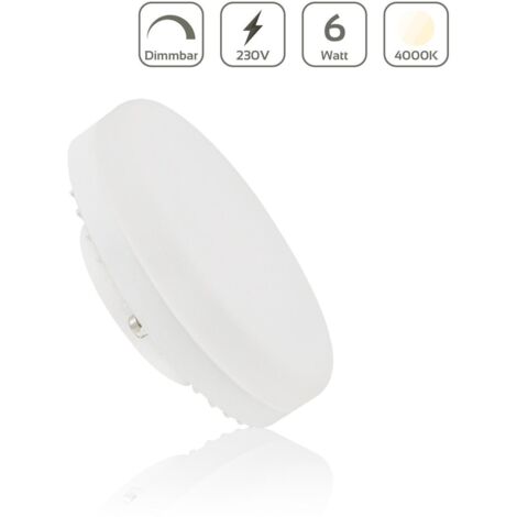 LED Lampe GX53 6W 230V - Lichtfarbe: 4000K neutralweiß dimmbar