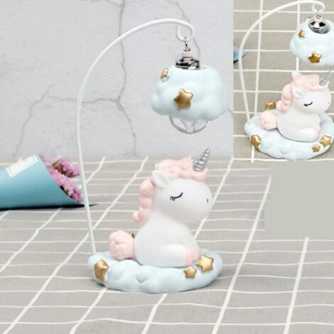 LED lampe licorne rose résine cadeau pour l'enfant