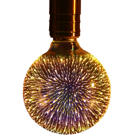 LED-Lampe mit 3D-Feuerwerkseffekt, 4 W, E27, Vintage-Farblicht, Innendekoration, Festbeleuchtung