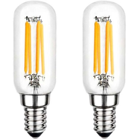 LED-Lampe, T25 E14, 4 W, warmweiß (2700 K), 400 lm, Röhrenglühlampe für Dunstabzugshauben, nicht dimmbar, 2er-Pack