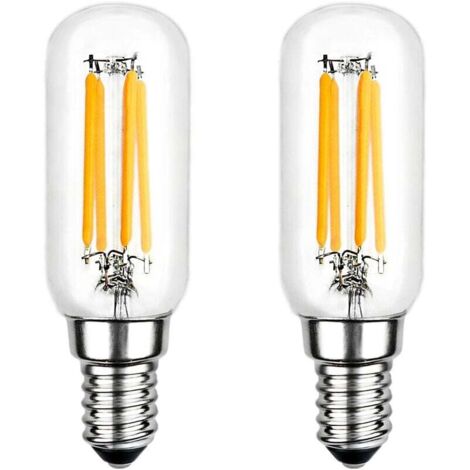 LED-Lampe, T25 E14, 4 W, warmweiß (2700 K), 400 lm, Röhrenglühlampe für Dunstabzugshauben, nicht dimmbar, 2er-Pack