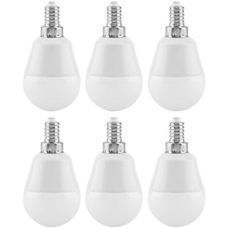 [LED-Lampen-Set] E12 5W LED-Kerzenlampen, warmweiß, 6er-Set mit 450 lm, AC85–265V, Aluminium+PC