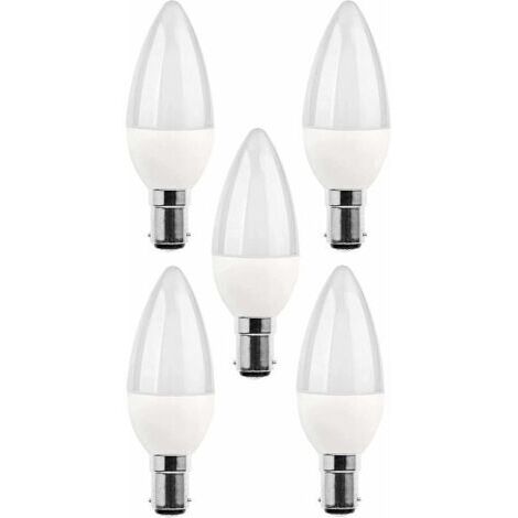 [LED-Lampenpackung] 5W B15 220V 270lm Tageslicht 3000K Bajonettsockel Energieklasse A+ Packung mit 5 Lampen.